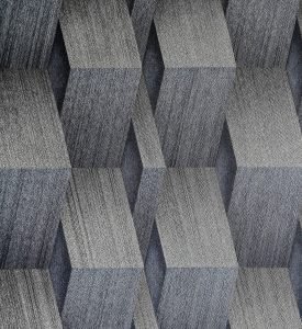 Close-up of black geometric shapes, abstract background