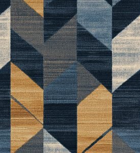 A vibrant geometric design created with shades of blue and gold for engaging visuals